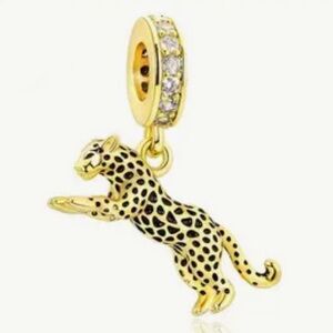 S925 Cheetah Dangle Charm Pandora Style